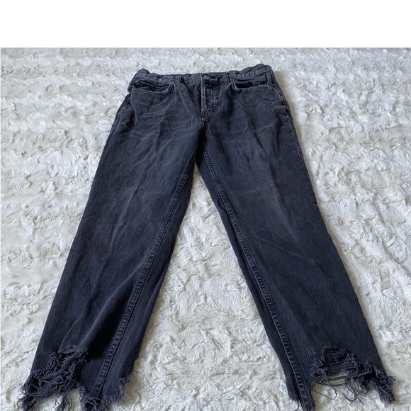 We The Free People Revolve Chewed Up Midrise Straight Jeans - Picture 6 of 6